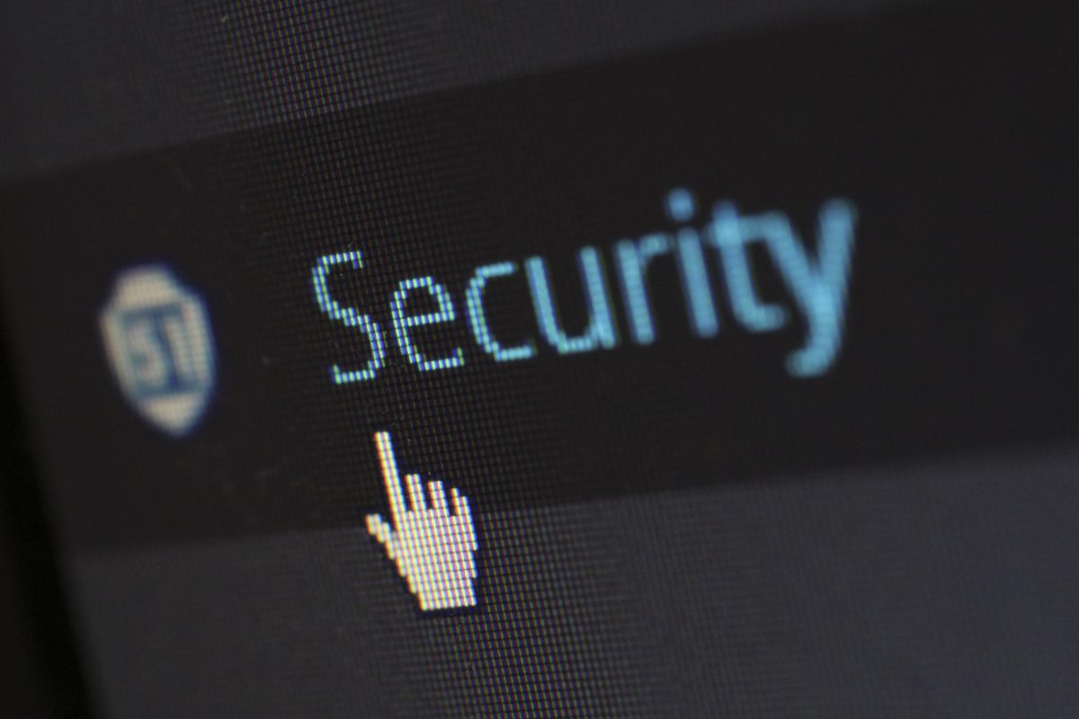 Zoomed in cursor hovering over the word "Security". Photo by Pixabay from Pexels